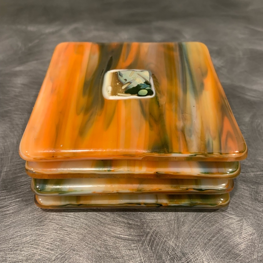 Artisan Fused Glass Coasters